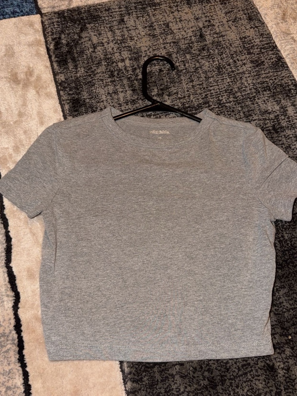 Everyday Grey Crewneck Crop Tee - Women